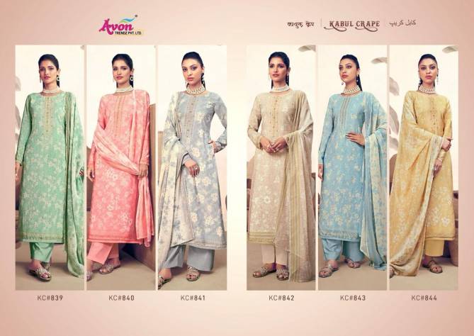 Kabul Crape Vol 2 By Avon Designer Digital Printed Salwar Kameez Wholesalers In Delhi 

